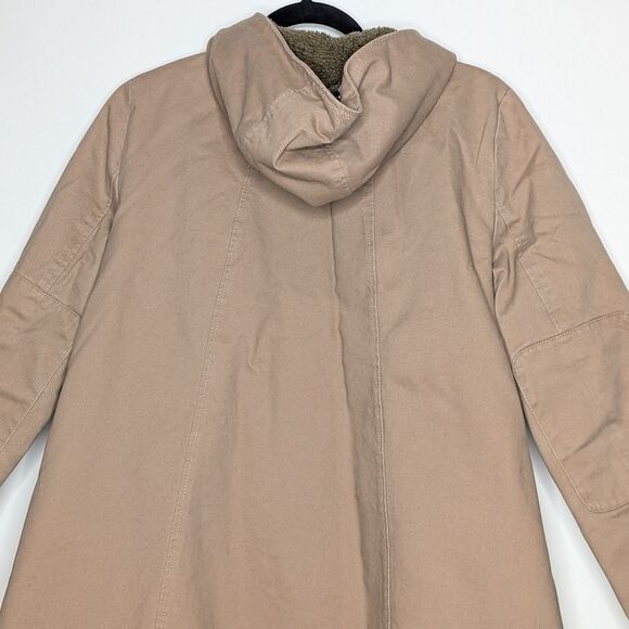 Maje Guapa Parka Camel Coat Toggle w/o fur trim Size 38 - Picture 6 of 11